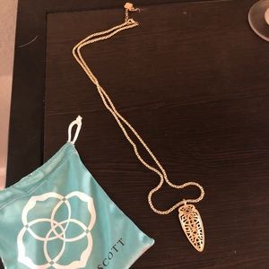 Long gold Kendra Scott necklace